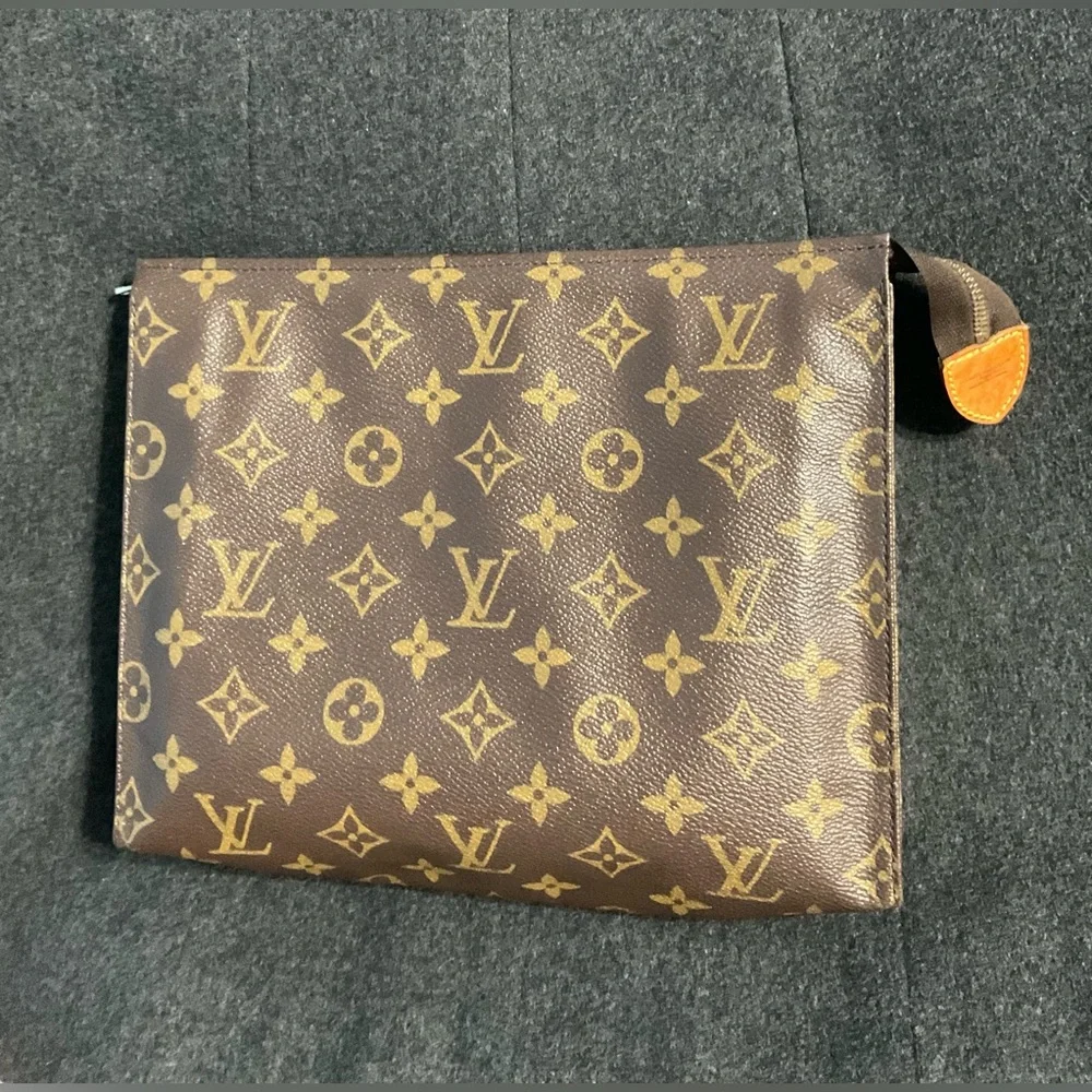 ✅AUTHENTIC LV BAG 2WAYS GREAT USED POUCH 26 LOUIS VUITTON - Picture 5 of 15